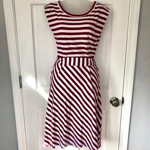 Synergy Red and White Striped Organic Cotton Dress